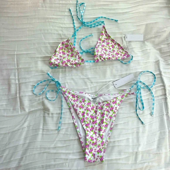 Bright Swimwear brand new self tie bikini in size medium (runs small) - Picture 1 of 2